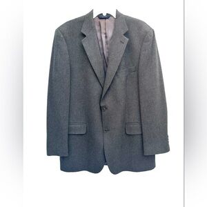 Brooks brothers suit jacket men 100% wool sz 43L brown blazer tweed sports coat